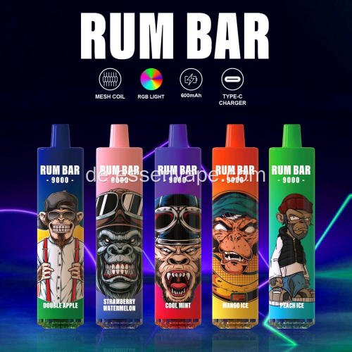 Großhandel Vape Rum Bar 9000 Puffs Montenegro